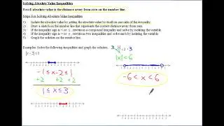 AP Calculus BC Notes Solving Absolute Value Inequalities