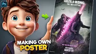 Making an Epic poster for Godzilla x Kong the new empire | using Photoshop