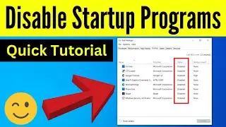 How To Disable Startup Programs In Windows 10 Laptop / PC | Boost Up Windows Startup | Working