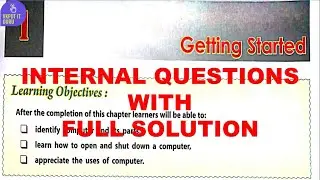 DAV CLASS 3 COMPUTER CHAPTER 1 | GETTING STARTED | QUESTION ANSWER | INTERNAL QUESTION | NOTES 
