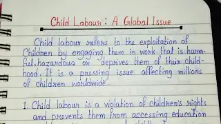 Child Labour : A Global Issue || 10 lines on Child labour