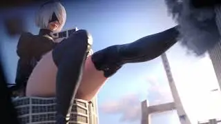 2B's City Destruction!(Giantess Aniamtion)