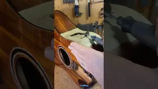 How to install a HyVibe pickup in an acoustic guitar #luthier #guitarrepair #luthiery