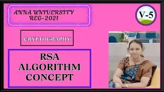 RSA Algorithm Concept|Cryptography and Network Security|Anna University|Regulation 2021|