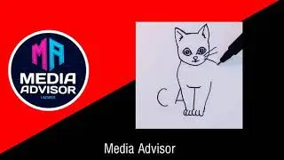 🔥How to Draw Cat by Cat Words 🔥|Media Advisor |