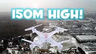 150m high drone flight with Syma x5c | Crashed!