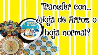trasfer para gelatina - Pruebas con hoja de arroz y hoja de papel normal