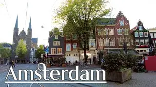 Walking in Amsterdam - Flower Market, Kalverstraat, Spui and more | 4K