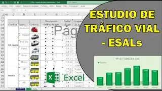 Estudio de Tráfico vial - IMDa - Ejes equivalentes ESALs (plantilla excel profesional)