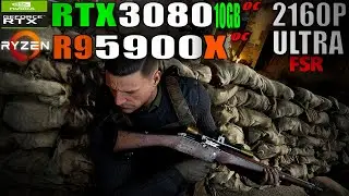 Sniper Elite 5 | RTX 3080 | Ryzen 9 5900X | AMD FSR | 4K (Ultra Settings) Benchmark