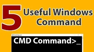 5 Useful Windows CMD Commands | Hindi | Techchip
