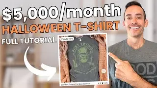 How To Make $5,000 A Month Selling SIMPLE Halloween T-Shirts (Beginner Print on Demand Tutorial)