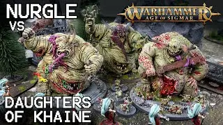 DAUGHTERS OF KHAINE vs. NURGLE (2000 pts. Warhammer Age of Sigmar Battle Report)