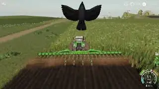 Вспашка большого поля в FS19