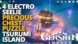 4 Electro Seelie Tsurumi island Precious Chest Puzzle Genshin Impact