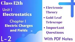 Electrostatics L2 Electronic Theory & Gold leaf Electroscope | Class 12th | Beta Classes