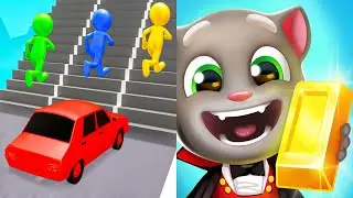 Shape shifting VS Talking Tom Gold Run - All Level Gameplay Android iOS Ep58