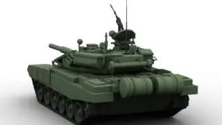 3D Model of T 90 Battle Tank Review