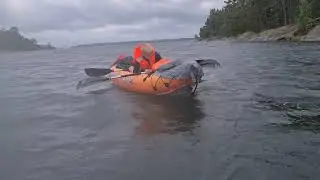 Paddla i regnet