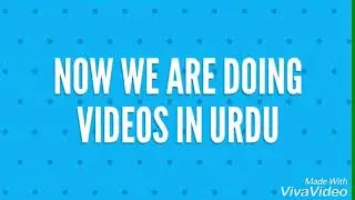 NOW WE ARE DOING VIDEOS IN URDU!