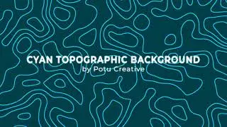 Cyan Topographic Background HD | Topographic Textures | Topographic Effect By Potu Creative