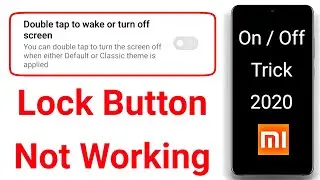 Power Button Damaged & Not Working Solution 2020 | Use Phone Without Power Button | Double Tap