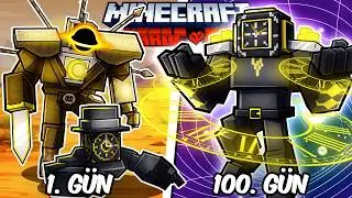 Hardcore Minecraft'ta FUTURE CLOCKMAN Olarak 100 Gün Geçirmemin Hikayesi...