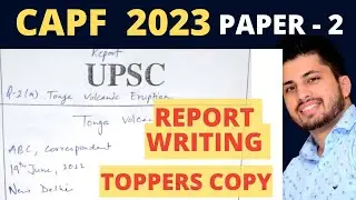 CAPF Paper 2 Report Writing ,  Essay Topics   2023  | Gov Exam Funda |
