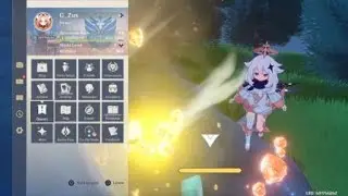 Glitch glinding inside a rock crystal Genshin Impact