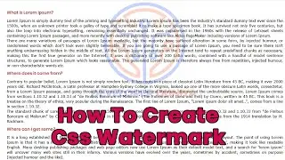 Watermark effect with CSS | How to create watermark in css | How To Apply Watermark to an Image