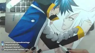 Speed Drawing - Jellal Fernandes and Erza Scarlet (Fairy Tail) 
