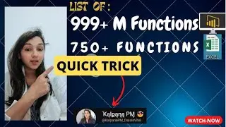 Quick Trick To Get The List of 999+ M Functions in Power BI & 750+ in MS Excel (Using Power Query)
