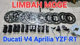 KaliperYamaha R1 Yzf R6 Cakram Ducati v4 Aprilia Limbah moge #modifikasimotor #zx25r #ducativ4
