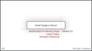 [05] Modification on Identity Pages, Layout Pages and Database Modelling