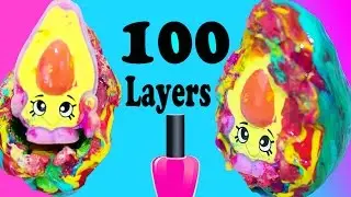 Tutorial 100 LAYERS Coats of Nail Polish On SHOPKINS + MLP