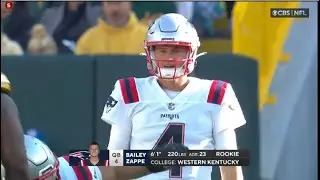 Bailey Zappe First NFL Completion | Week 4 Patriots vs Packers