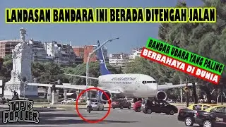 Landasan Pacu Bandara Ini Berada Ditengah Jalan Bukan Editan | Bandara paling berbahaya Di Dunia