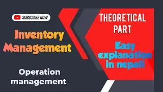 Inventory management | Operation management | BBA | BBM| BBS | Explanation in Nepali