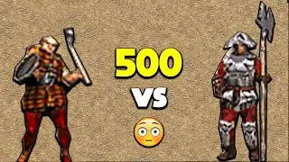 Stronghold cusader maceman vs pikeman 500units