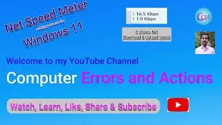 How to Set Net Speed Meter | Windows11 Net Speed Meter  | Net Speed Monitor | Internet Speed Tester