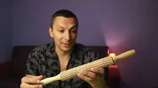 Anti-cellulite massage of the back of the thigh with a ROLLING PIN