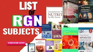 LIST OF SUBJECTS FOR REGISTERED GENERAL NURSES