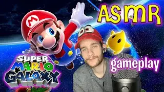 ASMR | Super Mario Galaxy - Switch Gameplay w/ Controller Sounds & Gum Chewing