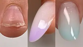 НОГТИ ГРЫЗУНА😬Наращивание на верхние формы / ногти за 1,5 часа /Омбрэ