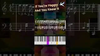 If You're Happy and You Know it : English sweet Nursery Rhyme || Piano tutorial with music score ;-)