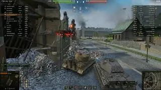 Танк Tiger 131.  Карта Руинберг.  Режим встречный бой.  Танк уничтожен . Победа.