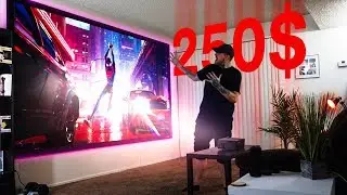 $250 Budget Projector Setup! (Best Cheap 1080p Projector Jimtab M18)