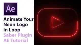 Make Your Own Glowing Neon Logo - Saber Plugin Adobe After Effects CC Tutorial by 