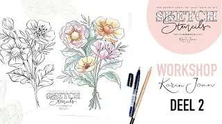 VERVOLG  SKETCH Stencils: zo teken je een boeket