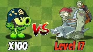 PVZ 2 Challenge - 100 Plants Max Level Vs Gargantuar Zombie Level 17 - Who Will Win?